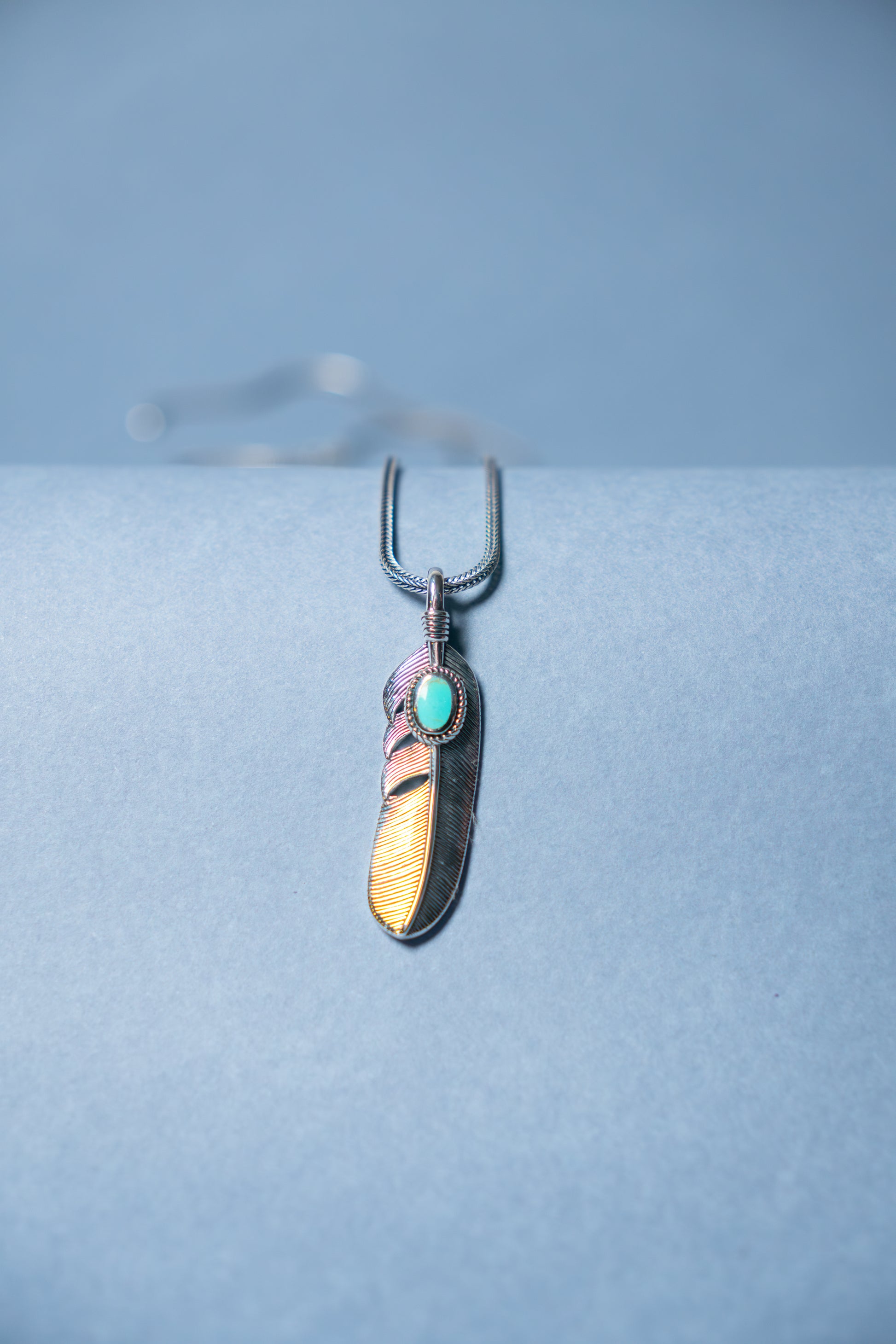 BLUEFALL FEATHER PENDANT
