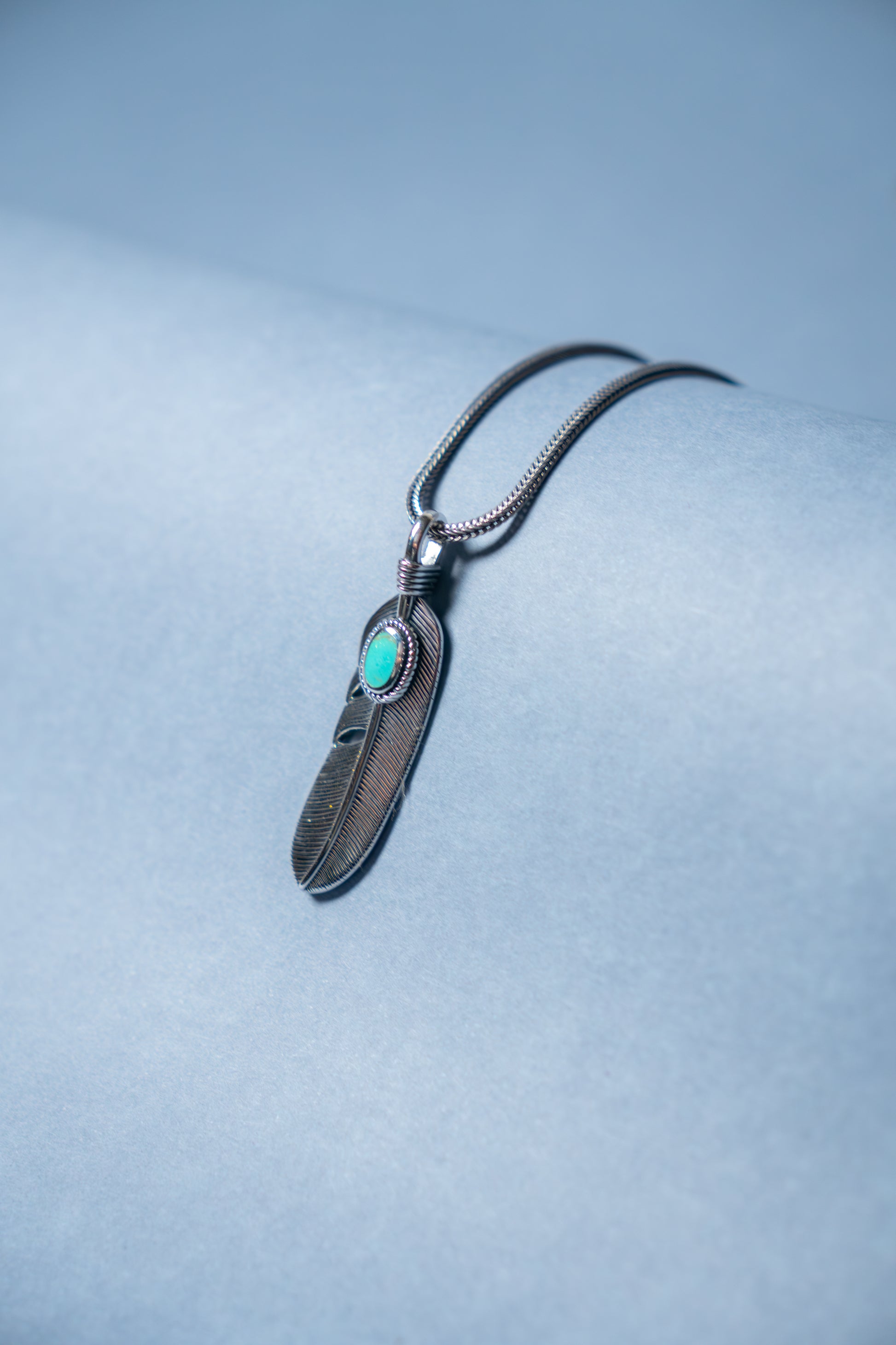 BLUEFALL FEATHER PENDANT