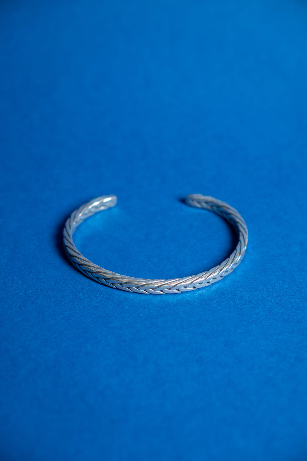 SILVER ROPE CUFF