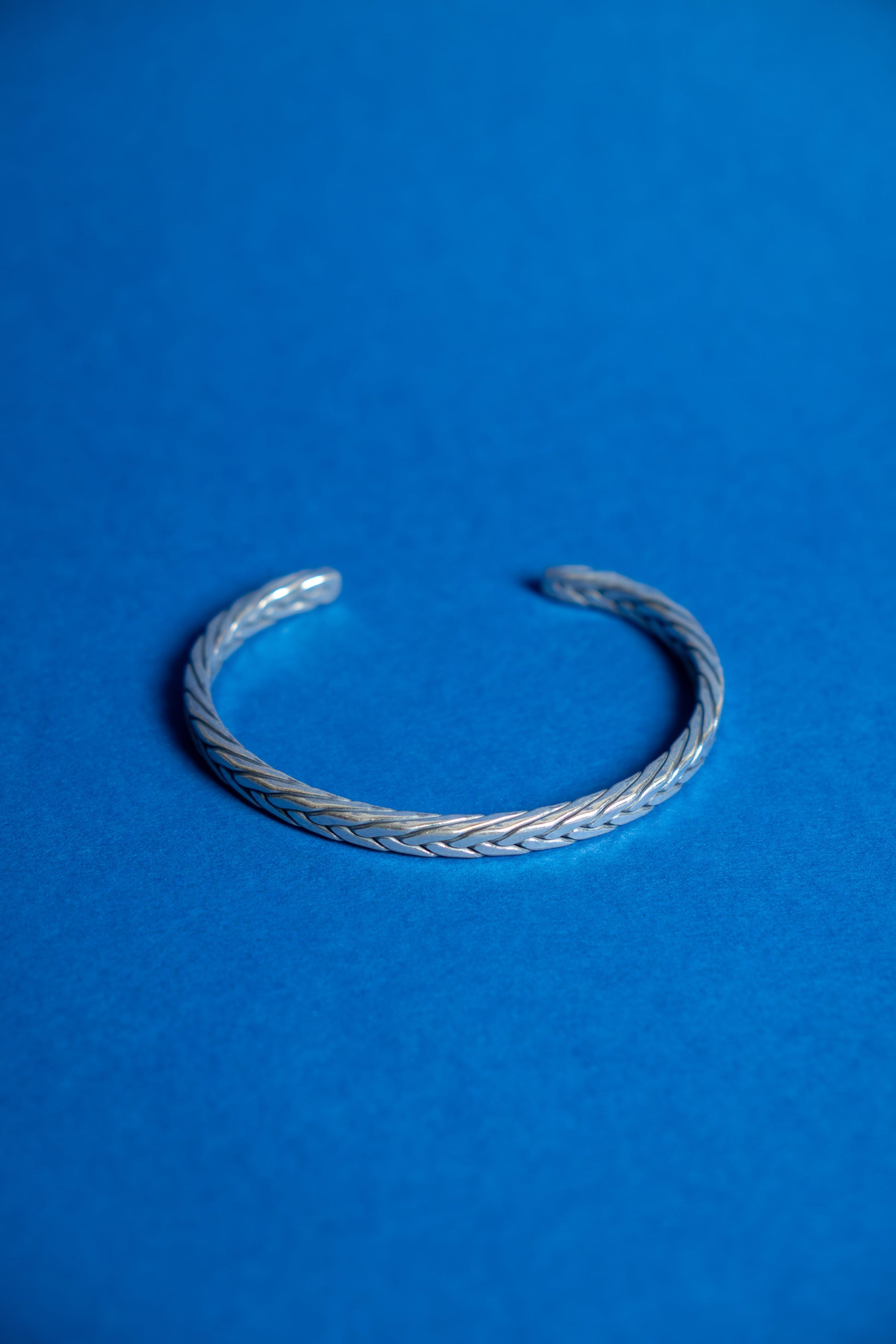 SILVER ROPE CUFF